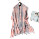 2022 bufanda hiyab a cuadros para mujer, Pashmina, chales para mujer, Foulard, diadema con borlas, bufandas de invierno tipo Cachemira, abrigos cálidos para mujer, Bandana