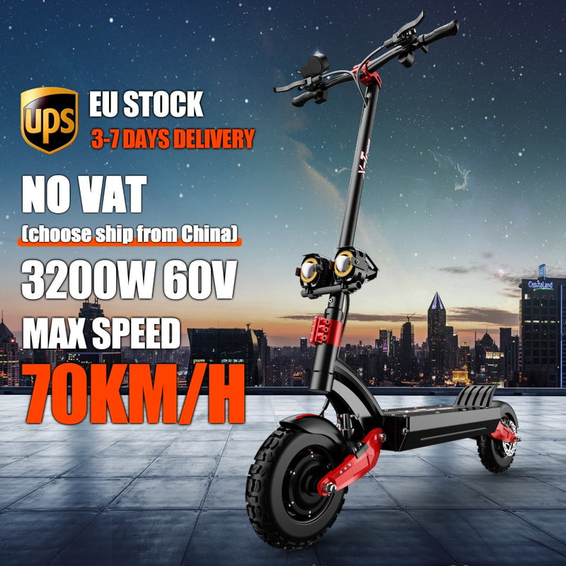 [EU STOCK] X-Tron X10Pro 3200W 60V Electric Scooter Adult Dual Motor E Scooter Folding Kick Scooter Max.70km/h 90Km Range