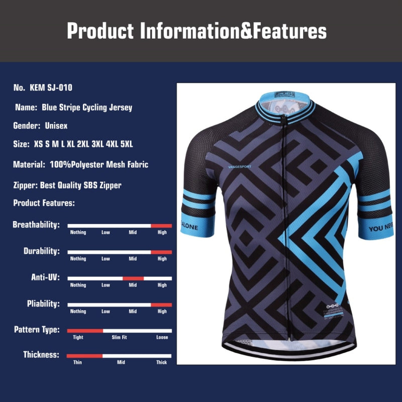 KEMALOCE Cycling Jersry Latest Full Sublimation Breathable Blue Comfortable Road Bike Wear Personalized China Men Cycling Shirt