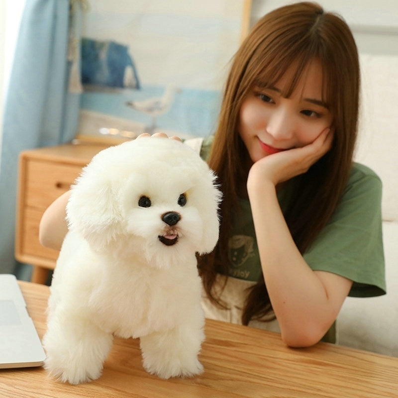 High Quality Simulation Bichon Frise Dog Plush toy Stuffed Korea Lifelike Pomeranian Dog puppy Toys Home Decor Kids brithday