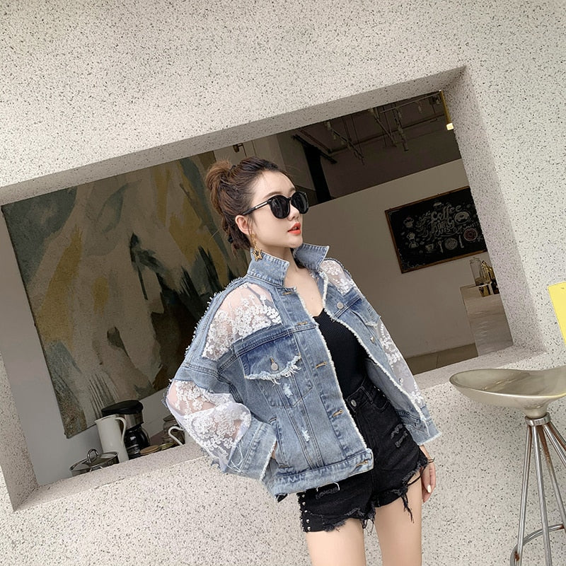 2020 New Summer Long Sleeve Large Size Jeans Jackets Women&