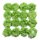 240PCS 5.5cm 2" Pearl Cluster Rhinestone Center Chiffon Hair Flower Hand Sewing Flower Boutique For Baby Headbands