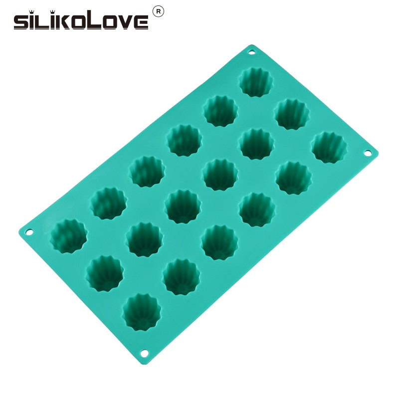 SILIKOLOVE Silikonform mit 18 Vertiefungen zum Backen von Mini-Muffins, Cupcakes, Süßigkeiten, DIY-Backformen