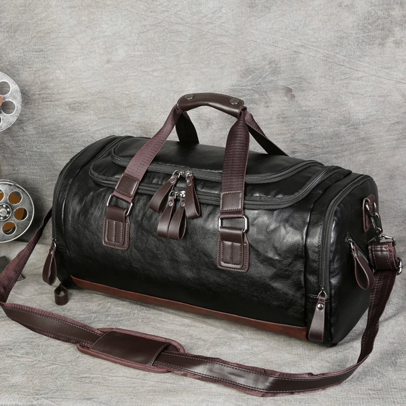 Bolsos de viaje de cuero de calidad para hombres, bolso de equipaje de mano, bolsos de lona para hombres, bolso de mano, bolso de viaje informal, bolso de fin de semana grande, oferta XA631ZC