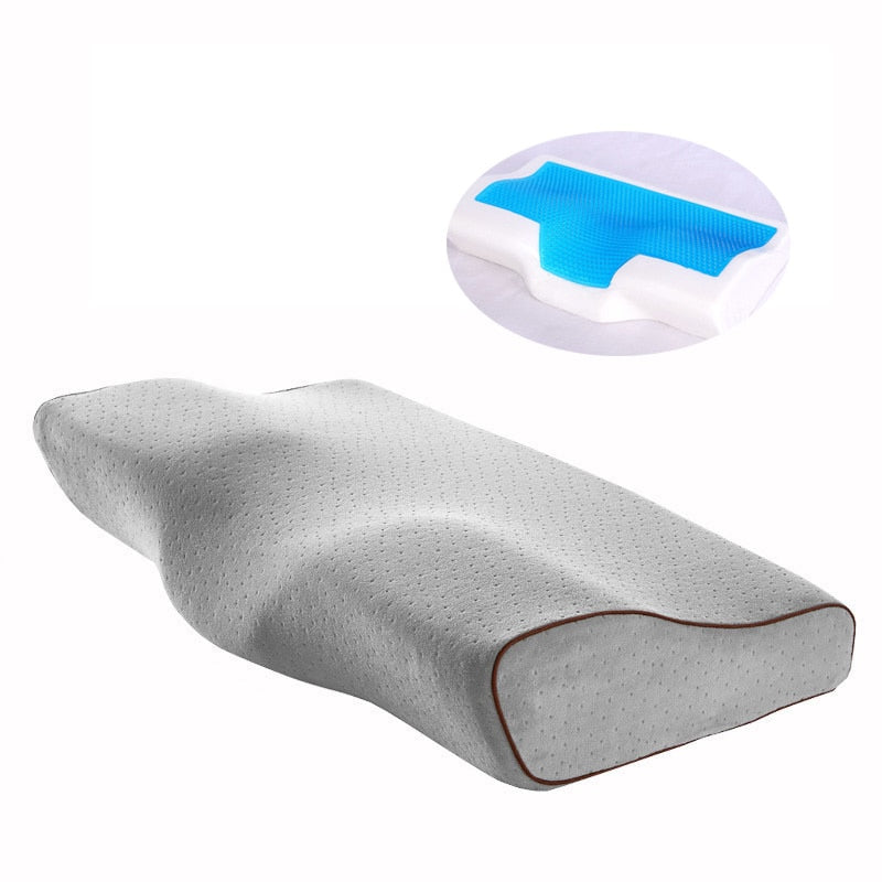 Hoiime Memory Foam Gel Pillow Summer Ice-cool Anti-snore Neck Orthopedic Sleep Pillow Cushion+Pillow cover for Home Beddings