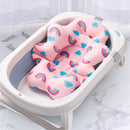 Baby Bath Cushion Portable Newborn Bath Anti-Slip Cushion Seat Infant Floating Bather Bathtub Pad Shower Support Mat Security