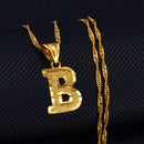 Anniyo A-Z Small Letters Necklaces Women/Girl Gold Color Initial Pendant Thin Chain English Letter Jewelry Alphabet Gift