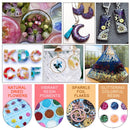 Kit de moldes de fundición de resina epoxi transparente, molde de silicona con pegamento epoxi para pendientes, llavero, fabricación de joyas, molde de silicona DIY