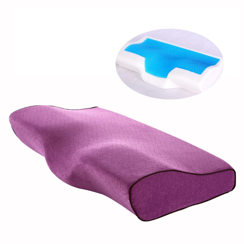 Hoiime Memory Foam Gel Pillow Summer Ice-cool Anti-snore Neck Orthopedic Sleep Pillow Cushion+Pillow cover for Home Beddings