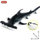Oenux Large Size Sea Life Animals Soft Great White Shark Big Shark Action Figures Model Lifelike Educational Toys For Kids Gift