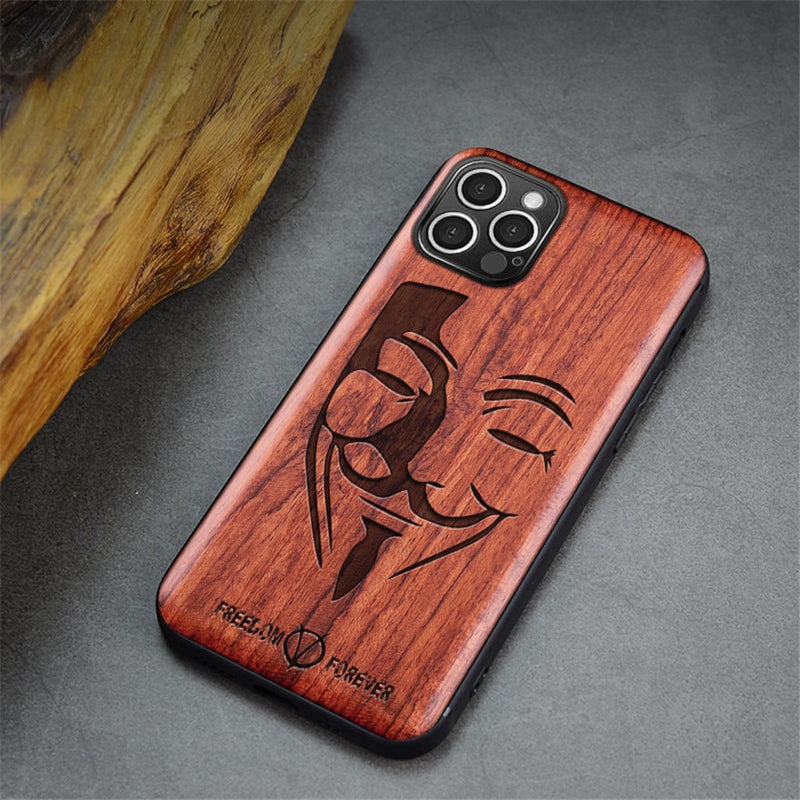For iPhone 12 Pro Case Boogic Original Wood funda iPhone 12 mini wood Cover Phone Case For iPhone 12 Pro Max