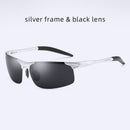 Aluminum Frame Driving Sunglasses Men Polarized Sports Sun Glasses Male UV400 Polaroid Retro Sunglass Anti-glare Goggles Vintage