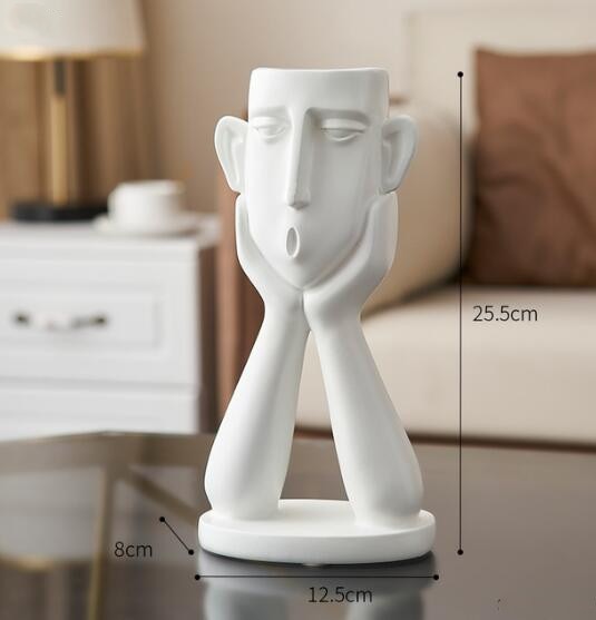 Abstrakte Figur Dekoration Harz Blumentopf moderne Vase Home Ornaments TV-Schrank Veranda Wohnzimmer Skulptur Crafts Einrichtung