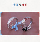 The Untamed Anime Grandmaster of Demonic Cultivation MDZS Anillo de Cosplay S925 Pareja de plata Anillos de dedo Regalo de joyería de moda