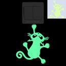 Glow in the Dark Cat Sticker Kids Room Luminous Stickers Home Decor Cartoon Wall Sticker Car Phone Bathroom Toilet Decoration
