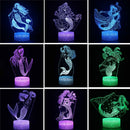 Beautiful Disney Mermaid Princes Ariel Cartoon LED Night Light Children Kids LED Nightlamp Girls Gifts 3d Decorative Table Lamp