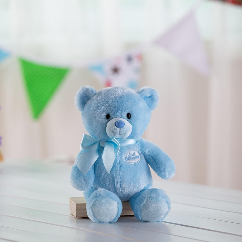 Just Because My 1st Teddy Pink / Blue Bear Super Soft Stuffted Animals Plush Toy Teddy Bear for Baby, 33CM