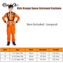 Reneecho Kids Space Astronaut Costume Boys Orange Astronaut Cosplay Sliver Spaceman Costume For Halloween