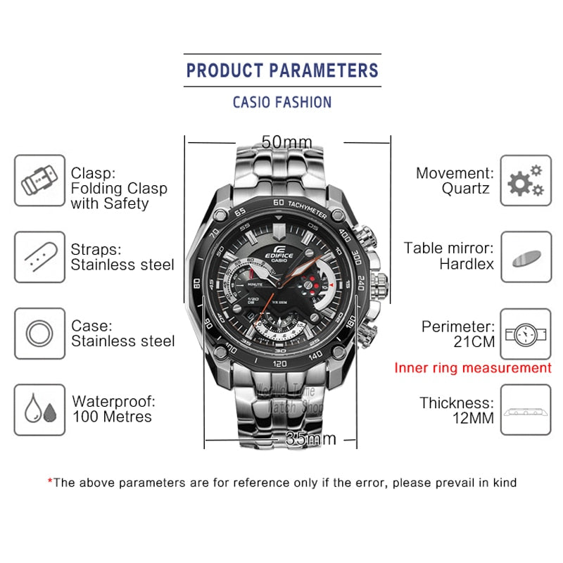 Casio Uhr Edifice Uhr Herrenmarke Luxus Quarz Wasserdicht Chronograph Herrenuhr Rennsport Militäruhr relogio masculino