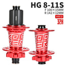 Koozer XM490 Hubs 4 rodamientos MTB Mountain Bike Hub delantero trasero QR o Thru 28/32/36 agujeros disco freno bicicleta Hub 8 9 10 11 12 velocidades