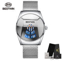 Nuevo deporte BESTWIN, relojes de cuarzo para hombre, reloj de marca de lujo para hombre, reloj de pulsera de silicona, reloj resistente al agua, reloj Masculino