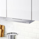 CIARRA 60cm Visor Campana extractora Campanas debajo del gabinete Extractor de cocina montado en la pared de acero inoxidable [Clase de eficiencia energética C]