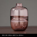 Florero hidropónico azul creativo para arreglo de flores secas, adorno para sala de estar, dormitorio, mesa de comedor moderna, florero de cristal artesanal