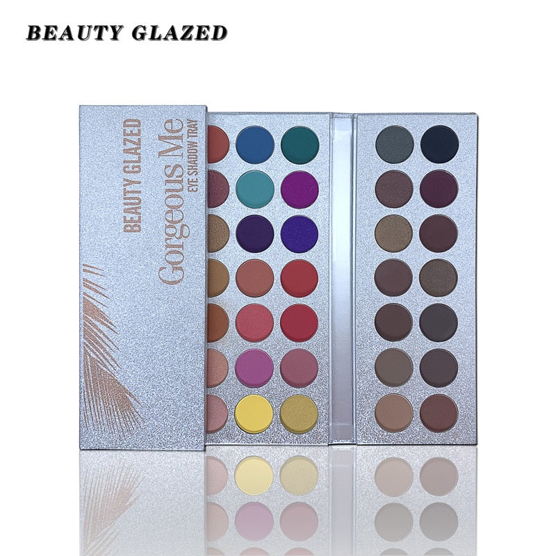 Beauty Glazed New 63 Color Makeup Paleta de sombras de ojos Gorgeous Me Make up Palette Sombra de ojos Big Pigmented Pressed Powder 2019