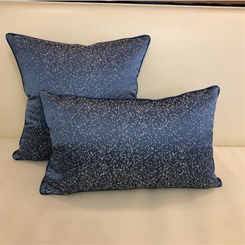 Fundas de cojín de sofá de lujo ligeras, fundas de almohada simples modernas de rejilla azul verde, fundas de almohada europeas de alta calidad, decoración de cama para el hogar