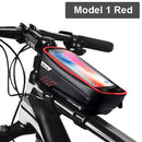 WILD MAN 6.2 Inch Waterproof  Bicycle Front Tube Bag Bike Touch Screen Phone Case Bag Bike Top Tube Bag Cycling Accessories