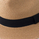 New Summer unisex Ribbon sun hat casual vacation Panama Topper hat straw hat women Beach jazz men hats Foldable Chapeau