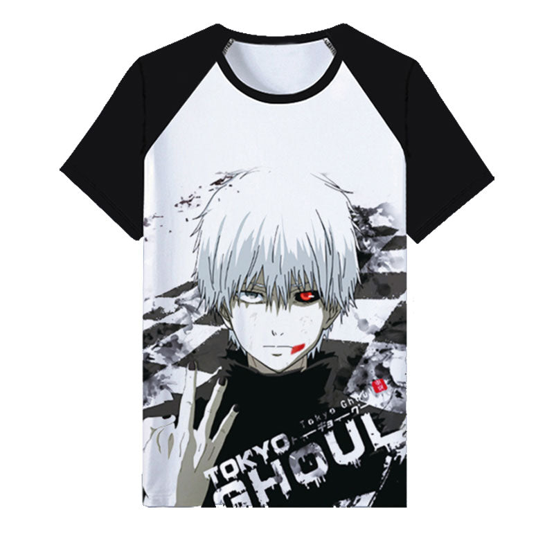 Tokyo Ghoul T-shirt New Japan Anime Ken Kaneki Cosplay Costume Comfortable Breathable Milk Fiber T Shirt For Men Women Tops Tees