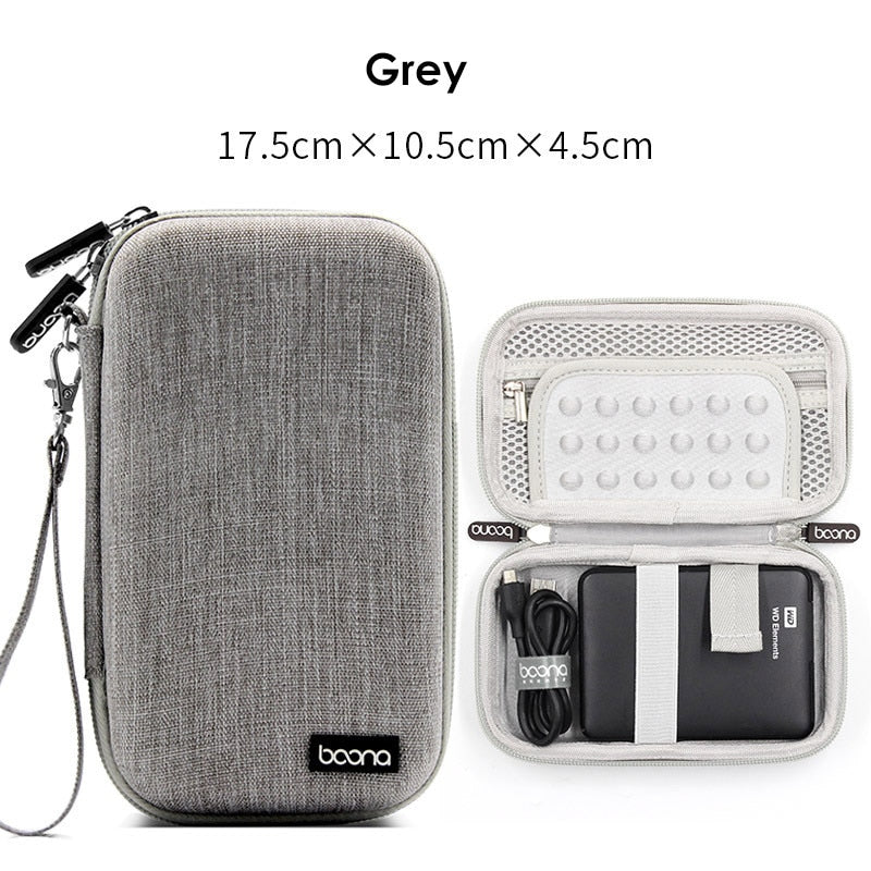 Hard Shell Digital Gadgets Storage Bag for Mac Adapter Mouse Data Cable Earphone HDD Electronics Gadgets Organizer Case