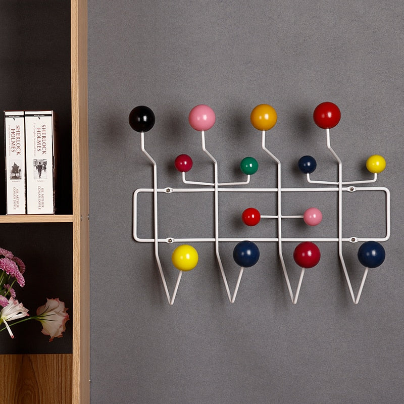 Multicolor Hange Furniture Coat hanger  Ball Rack Milti-purpose Hook For Wall Ornaments For Kid Gift Metal Bag Decor.