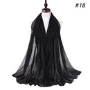 Luxuey Pom Pom Bubble Chiffon Hijab Scarf Women Long Shawl Wrap Muslim Headband Maxi Islamic Sjaal 180*70cm