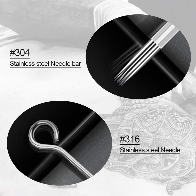 50pcs Tattoo Needles Mixed 10 Sizes Assorted Sterilized Tattoo Machine Needle 3RL 5RL 7RL 9RL 3RS 5RS 7RS 9RS 7M1 9M1