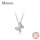 Modian 2020 New 925 Sterling Silver Sparkling Zircon Dancing Butterfly Tiny Mini Pendant for Women Fine Jewelry Birthday Gift