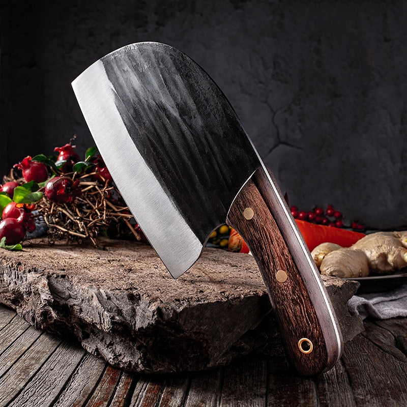 Handmade Forged Kitchen Traditional Knives Cleaver Kitchen Knife Chopping Knife Chinese Knife Super Sharp Blade Chef Knives