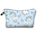 FUDEAM Polyester Unicorn Sloth Print Pattern Women Travel Storage Bag Toiletries Organize Cute Cosmetic Bag Portable Make Up Bag