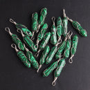 50PCS Factory Outlet Jewelry Wrapped Pendants Natural Gem Stone Wire Winding Bead For Making Necklace Crystal Hexagonal Pendulum