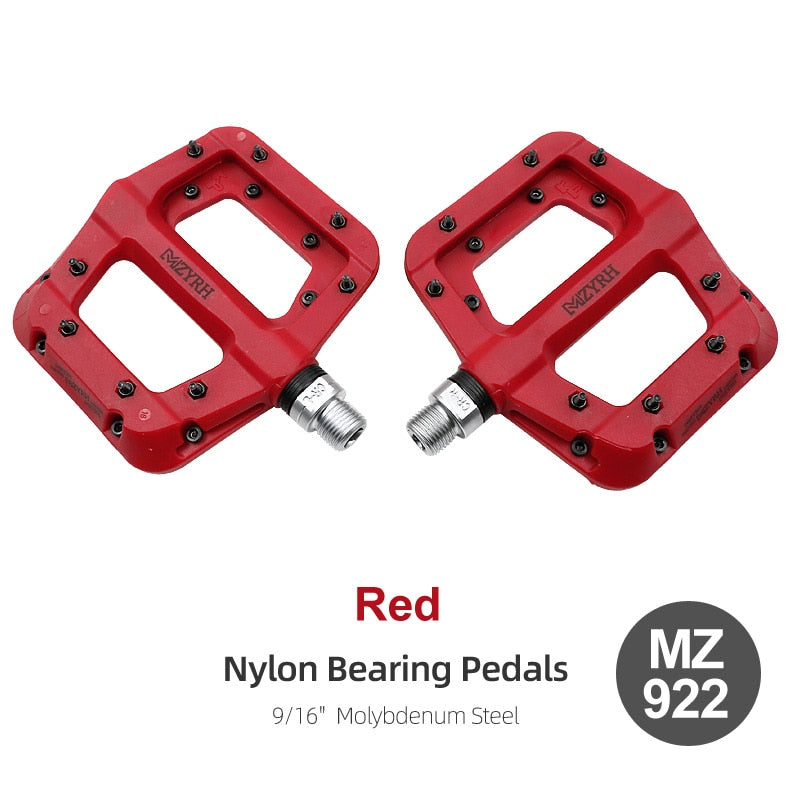 MZYRH Ultralight Seal Bearings Bicycle Bike Pedals Cycling Nylon Road bmx Mtb Pedals Flat Platform Bicycle Parts Accessories