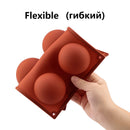 Chocolate Sphere Mold Half Ball Mold Hemisphere Shape Silicone Chocolate Cake Mousse Dessert Baking Pastry Bakeware