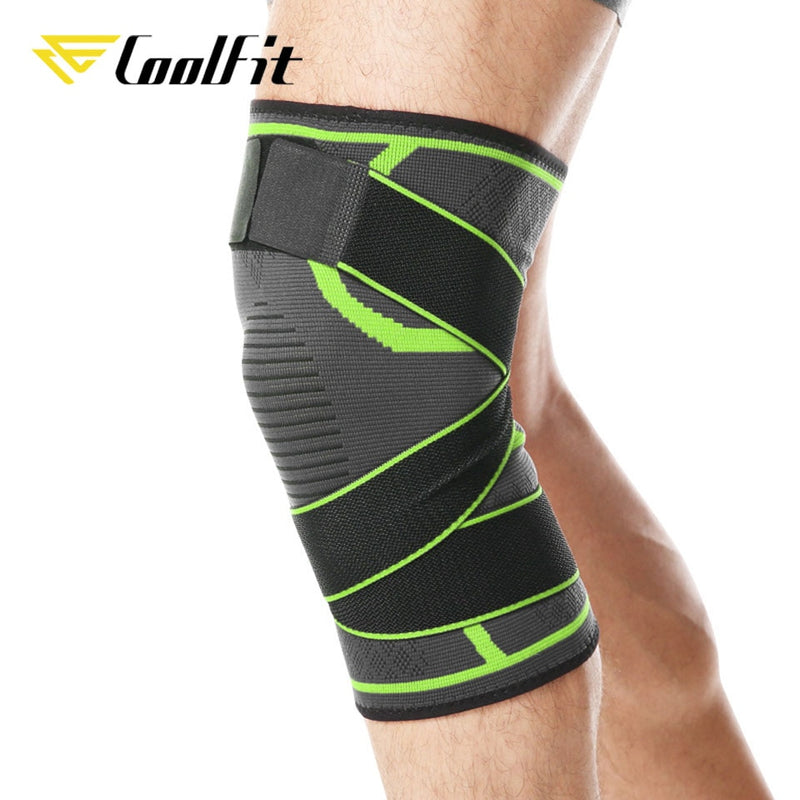 CoolFit 1PCS Dual-use Pressurized Knee Pads Strap Removable Knee Brace Support Crossfit Fitness Running Sports Knee Protector