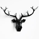 Harz 3D Big Deer Head Wanddekoration für Home Satue Dekoration Zubehör Abstrakte Skulptur Moderne Tierkopf Wanddekoration