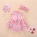 Baby Baptism Dress 2022 Bow Newborn Baby Girls Infant Dresses &amp; Clothes Snow White Baby Dress 1 Year Old Birthday Girl Dress