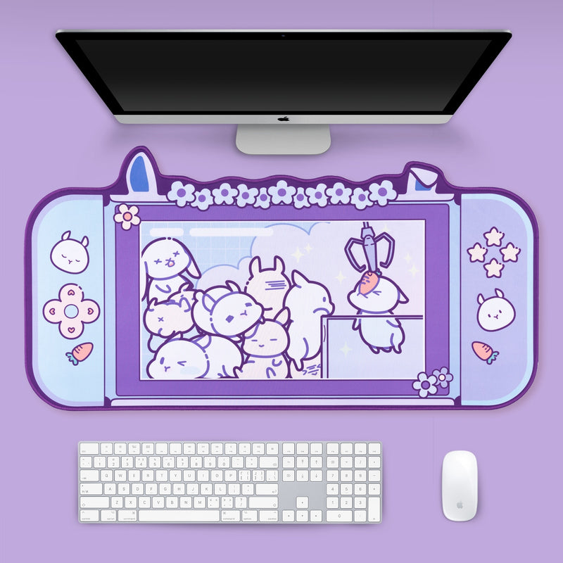 Big Mouse Pad Cute Cat Ears Desk Pad Thicken Computer Games Non-slip Pink Girl Cartoon Super Cute For Girl Game Boy 80CM*40CM