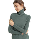 Women Turtleneck Merino Wool Cashmere Sweater Long Sleeves Autumn Winter Sweater Women&