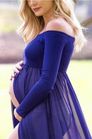 Long Maternity Dresses For Photo Shoot Chiffon Pregnancy Dress Photography Props Maxi Gown Dress For Pregnant Women Clothes 2020