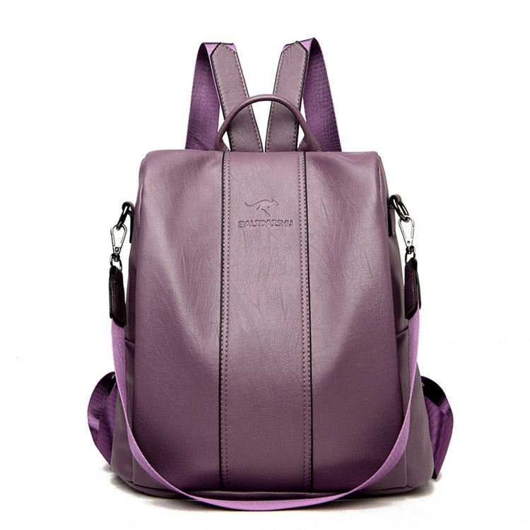 Mochila de cuero antirrobo para mujer, bolso de hombro vintage, mochila de viaje de alta capacidad para mujer, mochilas escolares para niñas, mochila femenina