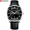 CURREN Quartz Watches for Men Leather Strap Male Wristwatches Top Luxury Brand Business Men&